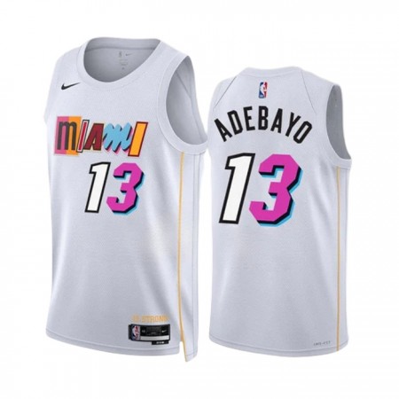 Dres Miami Heat Bam Adebayo 13 Nike 2022-23 City Edition Bijela Swingman